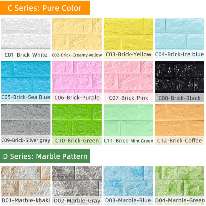 3D Wallpaper Marble Sticker Waterproof