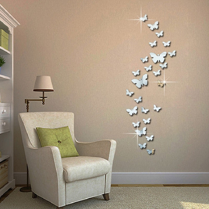 Mirrors Butterfly Wall Decal (12 Pieces)
