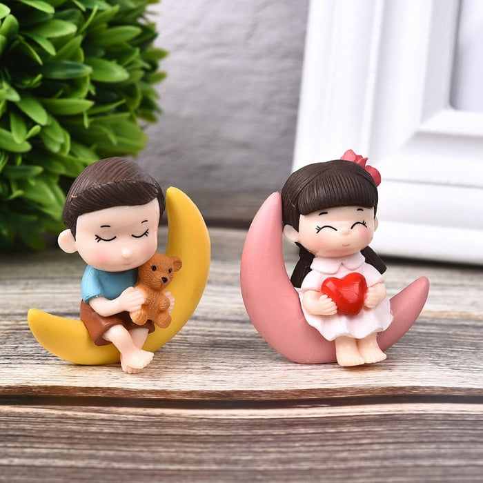 Lovers Couple Chair Figurines Miniatures