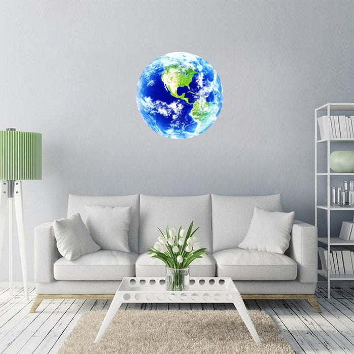 New Luminous blue earth Cartoon Wall Sticker