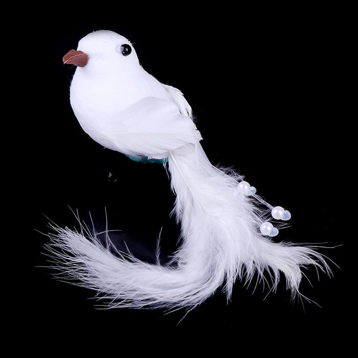 Fake Dove White Artificial Foam Feathers