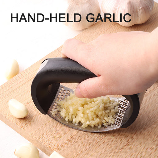 1pcs Stainless Steel Garlic Presses Manual Garlic Mincer Chopping Garlic Tools Curve Fruit Vegetable Tools Home Kitchen Gadgets