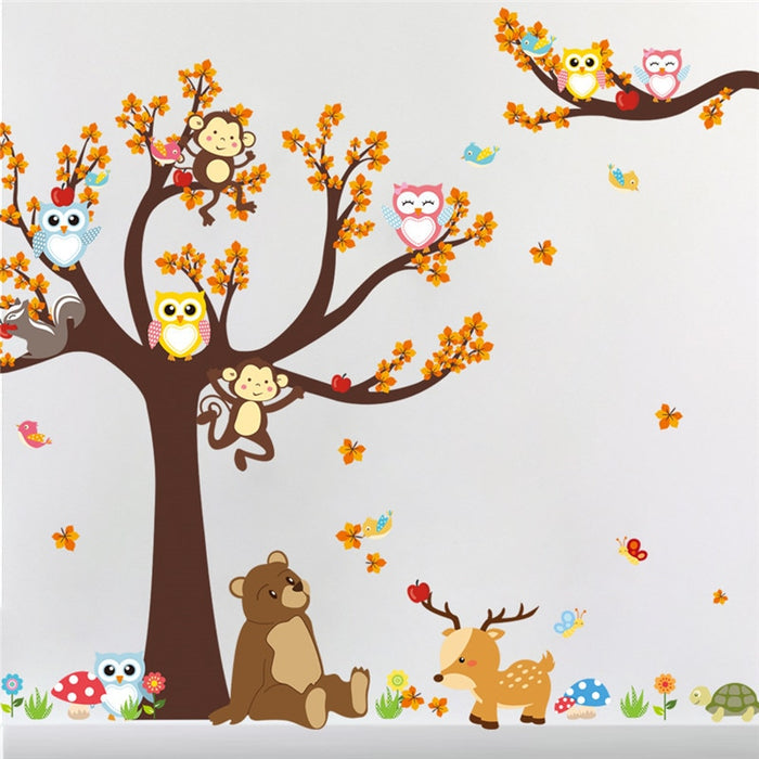 Cartoon Forest Tree Wall Sticker