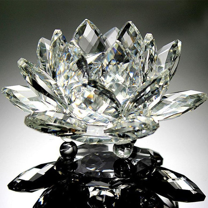 Quartz Crystal Lotus Glass Flower