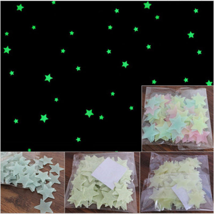 Stars Glow Luminous Fluorescent Wall Stickers (50 Pieces)