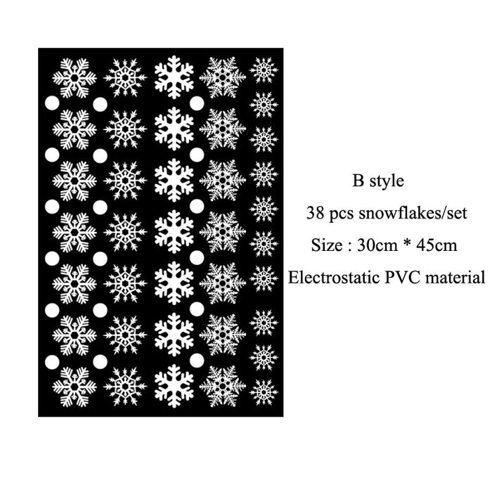 Snowflake electrostatic Sticker 38 Pieces / lot