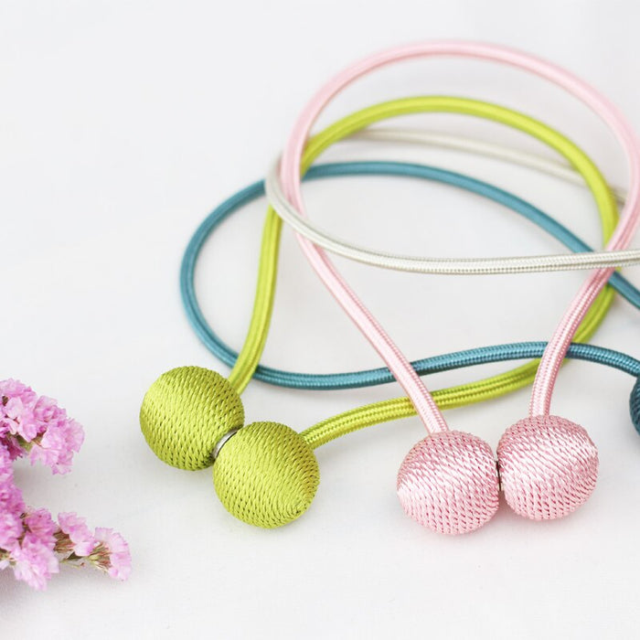 Colorful magnet curtain tieback roll 